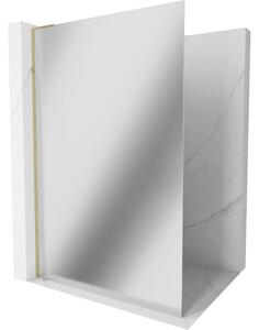 Mexen Kioto L, Walk-In zuhany paraván 70 x 200 cm, 8 mm tükörmintás üveg, arany fényes profil, 800-070-103-50-50