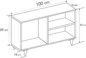 TV asztal/szekrény Zinedine (fenyő). 1072108
