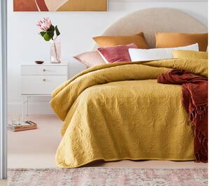 Minőségi sárga steppelt ágytakaró 220 x 240 cm