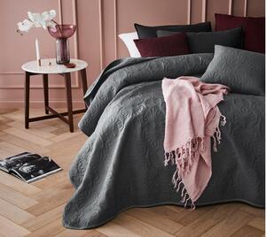 Gyönyörű szürke steppelt ágytakaró 170 x 210 cm