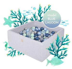 Blue Lagoon négyzet alakú labdamedence szett 90x90x40