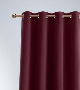Modern átvezetéses sötétítőfüggöny bordó színben 140 x 280 cm