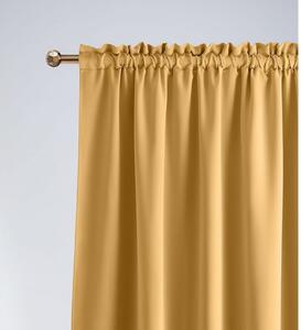Mustársárga sötétítő függöny gyűrődő szalaggal 140 x 250 cm