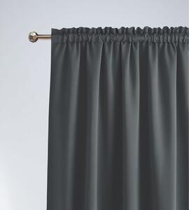Sötétszürke sötétítő függöny gyűrődő szalaggal 140 x 250 cm