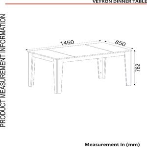 Étkezőasztal (6 fő részére) Verdon (fekete + arany). 1072118