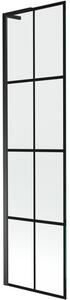 Mexen Next L, 1 szárnyú kádparaván 50 x 150 cm, 6mm átlátszó üveg-fekete mintás, fekete profil, 895-050-000-03-77-70