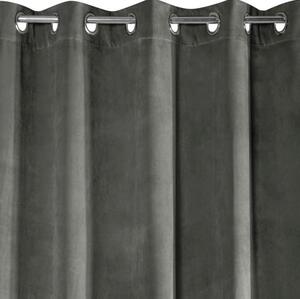 Modern sötét szürke bársony drapéria 140 x 250 cm Hossz: 250 cm