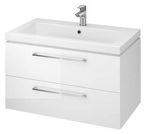 Fürdőszoba szekrény mosdóval Cersanit LARA 79,4x46x44,7 cm fehér fényű S801-149-DSM