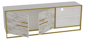 TV asztal/szekrény Poppy (arany + fehér). 1072140