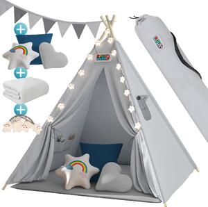 Deuba Gyerek sátor Teepee 160x130x130 cm - szürke