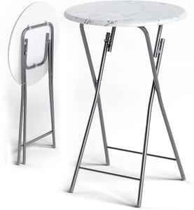 Casaria® Bár összecsukható asztal Ø60cm - fehér