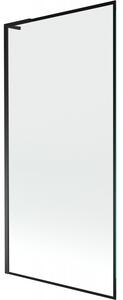 Mexen Next L, 1 szárnyas kádparaván 90 x 150 cm, 6mm átlátszó üveg-fekete mintás, fekete profil, 895-090-000-03-70-70