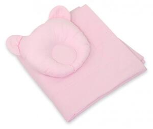 Sweet baby takaró szett maci párnával - rózsaszín