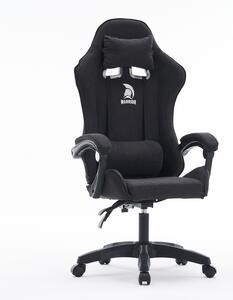 Warrior gamer szék, forgószék fekete szövet (BASIC-1-921-BLACK)