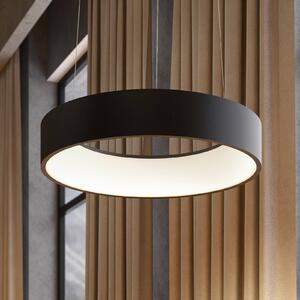 Arcchio LED lógó lámpa Aleksi, Ø 45 cm, fekete, fém, CCT, dimmelhető, Fekete, Konyha, fém, Modern
