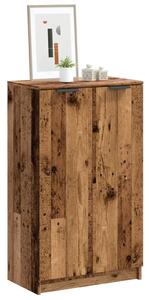 Antik fa színű szerelt fa cipőszekrény 59 x 35 x 100,5 cm