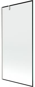 Mexen Next, 1 szárnyas kádparaván 90 x 150 cm, 6mm átlátszó üveg - fekete mintás, acél, 895-090-000-00-70-97