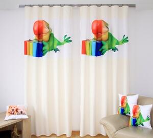 Gyerekszoba drapériák zöld papagájokkal Szélesség: 160 cm | Hossz: 250 cm (2 darabos készletben)