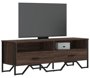 Barna tölgy színű szerelt fa TV-szekrény 122 x 34 x 41 cm
