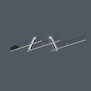 Trio Lighting Indira forgatható LED mennyezeti lámpa, fekete fényerőszabályozóval, dimmelhető, Fekete, Nappali / Étkező, fém, Modern