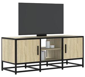 Sonoma tölgy színű szerelt fa és fém TV-szekrény 100x35x41 cm