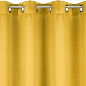 Luxus sötétítő drapéria sárga színben nappaliba Hossz: 250 cm
