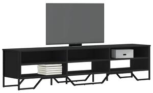 Fekete szerelt fa TV-szekrény 180 x 34 x 41 cm
