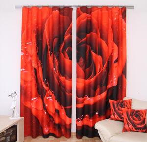 Piros drapéria - rózsa Szélesség: 160 cm | Hossz: 250 cm (2 darabos készletben) Piros