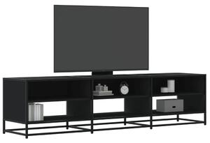 Fekete szerelt fa TV-szekrény 180 x 40 x 46 cm