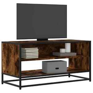 Füstös tölgy színű szerelt fa és fém TV-szekrény 91x40x46 cm