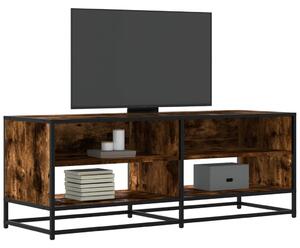 Füstös tölgy színű szerelt fa és fém TV-szekrény 120,5x40x46 cm