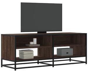 Barna tölgy színű szerelt fa és fém TV-szekrény 120,5x40x46 cm