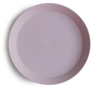 Mushie kerek lapostányér - halvány lila