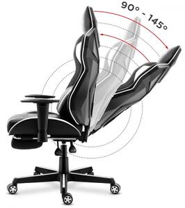 Kényelmes gamer szék COMBAT 6.0 fekete-fehér színkombinációban