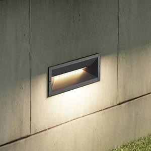 Lucande LED-es fali lámpa Jaano, antracit, alumínium, IP65