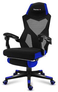 Ergonomikus, kék színű gamer szék lábtartóval COMBAT 3.0