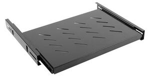 Lanberg 19" 1U 465x350mm kihúzható rack polc fekete (AK-1006-B)