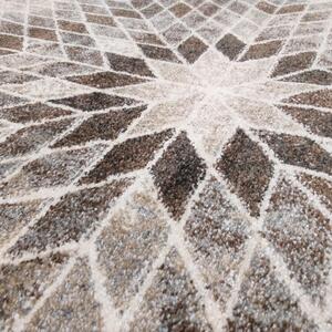 Egyedi bézs szőnyeg absztrakt mintával Szélesség: 80 cm | Hossz: 150 cm