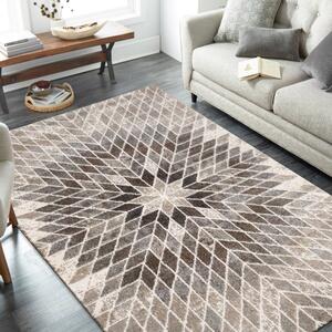 Modern dizájn bézs színű szőnyeg természetes motívumokkal Szélesség: 60 cm | Hossz: 100 cm
