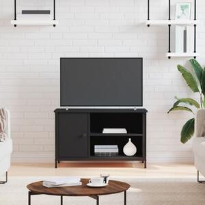 Fekete szerelt fa TV-szekrény 80x40x50 cm