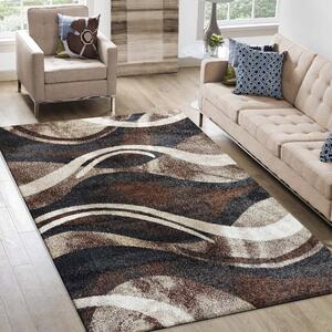 Eredeti szőnyeg absztrakt mintával, barna színben Szélesség: 240 cm | Hossz: 330 cm