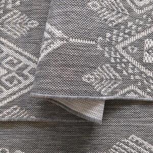 Designer szürke szőnyeg kidolgozott mintával Szélesség: 120 cm | Hossz: 170 cm
