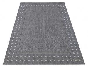 Luxus kétoldalas szürke szőnyeg dekoratív éllel Szélesség: 80 cm | Hossz: 150 cm