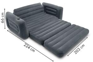 INTEX sötétszürke kihúzható fotel 203 x 231 x 66 cm