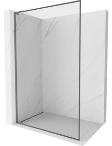 Mexen, Mexen Kioto-F L zuhanyfal kerettel 55 x 202 cm, átlátszó 8 mm, ágyúmetál - 800-055-174-95-00