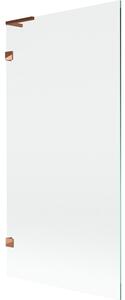 Mexen, Mexen Lunar L 1 szárnyú kádparaván 90 x 150 cm, átlátszó, rozéarany - 897L-090-000-60-00