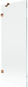 Mexen, Mexen Lunar 1 szárnyú kádparaván 70 x 150 cm, átlátszó, rozéarany - 897-070-000-60-00