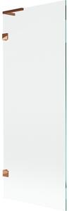 Mexen, Mexen Lunar L 1 szárnyú kádparaván 70 x 150 cm, átlátszó, rozéarany - 897L-070-000-60-00