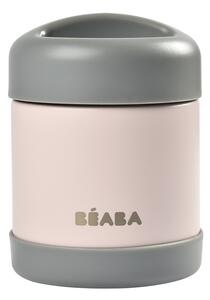 Beaba - Rozsdamentes acél Tároló doboz - 300 ml - Sötét köd - Halvány rózsaszín