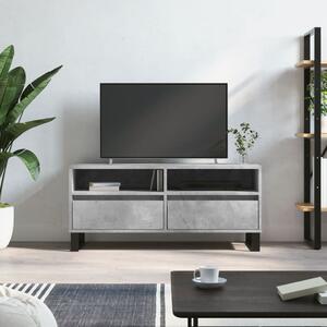 Betonszürke szerelt fa TV-szekrény 100x34,5x44,5 cm
